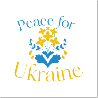 Peace for Ukraine Ukrainian Wildflowers Posters and Art